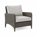 Garten-Loungesessel mit Kissen 78 x 84 x 83 cm HDPE-Polyrattan Stahl Polyester Graubraun Beige